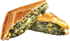 spinach corn toast